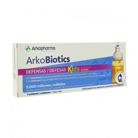 probioticos diarrea para niños foto de la caja de arkopharma con 7 unidosis