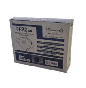 caja de mascarillas fpp2 negras de 10 unidades con certificado y homologacion descrito en la caja