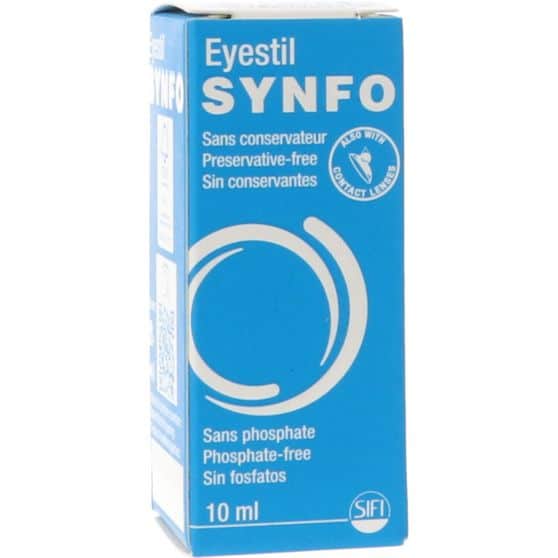 foto de la caja de Eyestil Synfo gotas lágrimas artificiales reparadoras 10ml