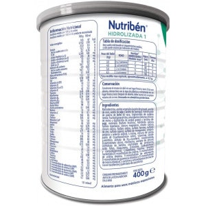 foto del amberso de la leche hidrolizada de nutriben 2 con todos los nutrientes